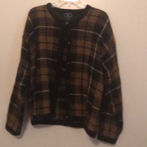 Chelsea Campbell Charter Club Plaid Sweater Jkt